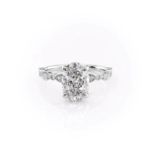 The Jasmine Set With A 1 Carat Oval Moissanite Online Hot Sale