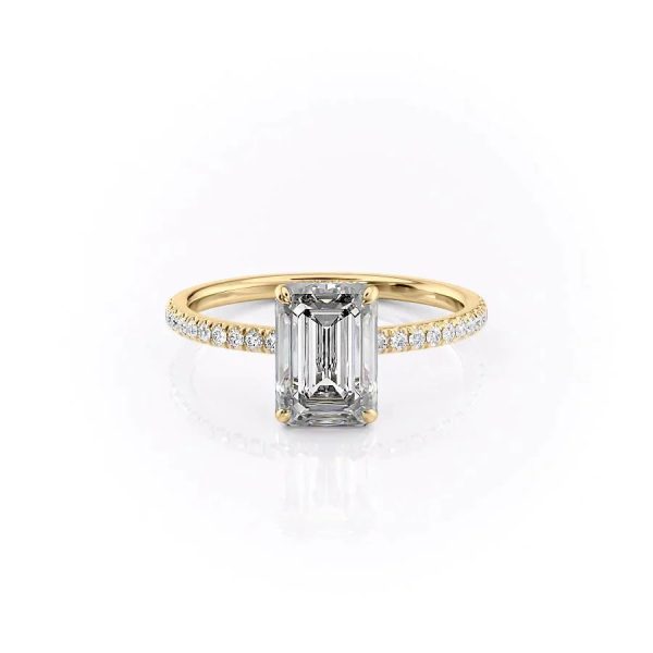 The Aline Set With A 3.5 Carat Emerald Moissanite For Discount