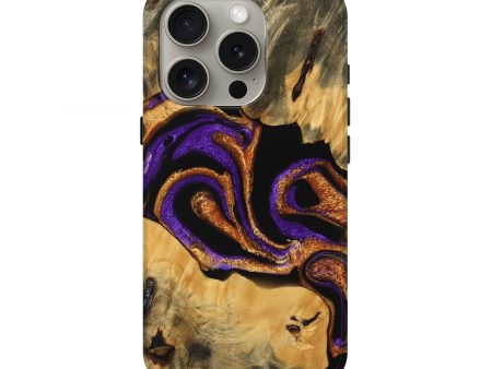 iPhone 16 Pro Wood Live Edge Phone Case - Texas (Purple, 745291) Online Sale