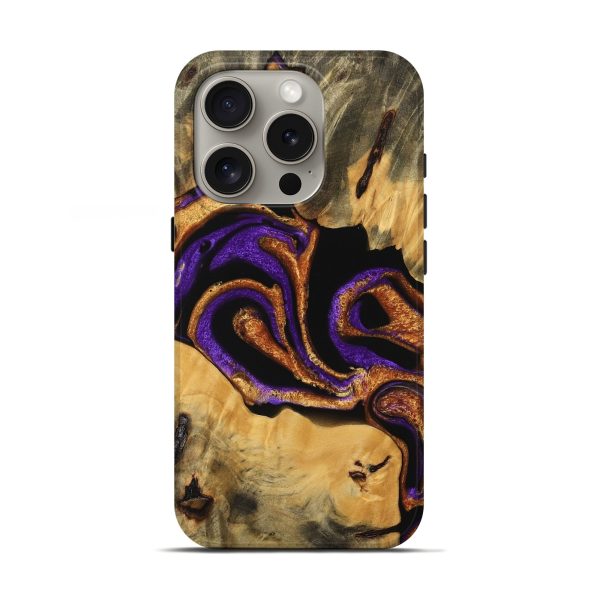 iPhone 16 Pro Wood Live Edge Phone Case - Texas (Purple, 745291) Online Sale