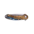 EDC Wood Pocket Knife - Latifah (Teal & Gold, 745438) Cheap