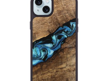 iPhone 15 Plus Wood Phone Case - Blithe (Blue, 745324) Online