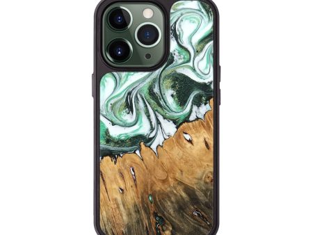 iPhone 13 Pro Wood Phone Case - Bobby (Green, 745376) Supply