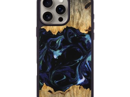 iPhone 16 Pro Max Wood Phone Case - Shailin (Blue, 745178) Cheap