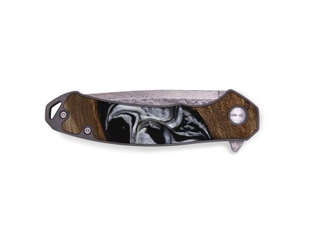 EDC Wood Pocket Knife - Dineke (Black & White, 745093) For Discount