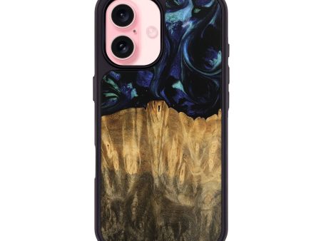 iPhone 16 Wood Phone Case - Carry (Blue, 745169) Hot on Sale