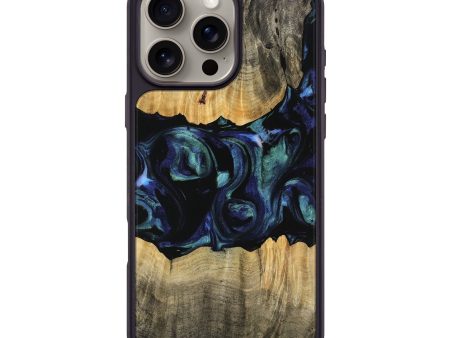 iPhone 16 Pro Max Wood Phone Case - Caresa (Blue, 745156) For Sale