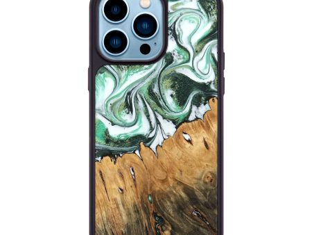 iPhone 14 Pro Max Wood Phone Case - Bobby (Green, 745376) Online