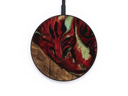 Circle Wood Wireless Charger - Lindy (Red, 745229) Fashion