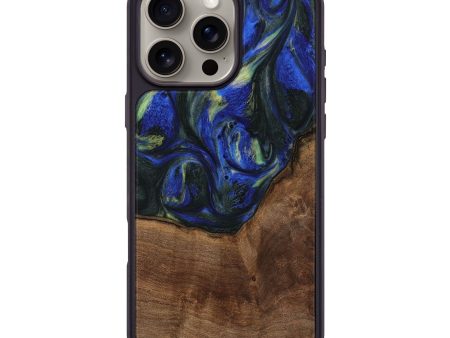 iPhone 16 Pro Max Wood Phone Case - Alvin (Blue, 745094) For Sale