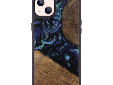 iPhone 14 Plus Wood Phone Case - Cezary (Blue, 745179) on Sale