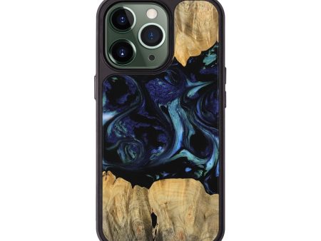 iPhone 13 Pro Wood Phone Case - Prudie (Blue, 745166) For Discount