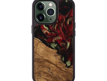 iPhone 13 Pro Wood Phone Case - Riekie (Red, 745100) Online now