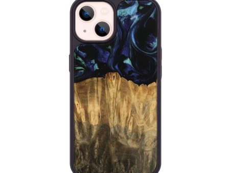 iPhone 14 Wood Phone Case - Carry (Blue, 745169) Fashion