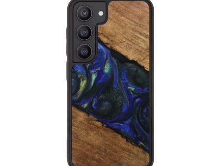 Galaxy S23 Wood Phone Case - Maymie (Blue, 745078) For Discount