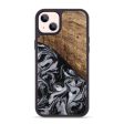 iPhone 14 Plus Wood Phone Case - Aubree (Black & White, 745187) Supply