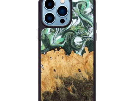 iPhone 14 Pro Max Wood Phone Case - Blas (Green, 745374) Fashion