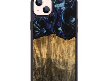 iPhone 14 Plus Wood Phone Case - Carry (Blue, 745169) For Cheap