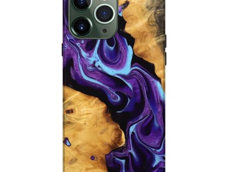 iPhone 13 Pro Max Wood Live Edge Phone Case - Bobby (Purple, 745293) For Sale