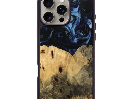 iPhone 16 Pro Max Wood Phone Case - Deny (Blue, 745147) Online Hot Sale