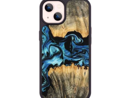 iPhone 14 Wood Phone Case - Darina (Blue, 745323) Sale