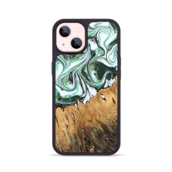 iPhone 14 Wood Phone Case - Bobby (Green, 745376) For Discount