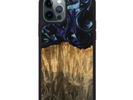 iPhone 12 Pro Max Wood Phone Case - Carry (Blue, 745169) For Discount