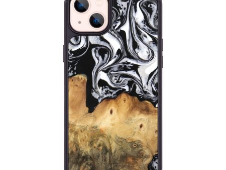 iPhone 14 Plus Wood Phone Case - Dominic (Black & White, 745020) Supply