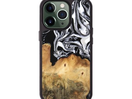 iPhone 13 Pro Wood Phone Case - Dominic (Black & White, 745020) Online Sale