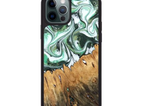 iPhone 12 Pro Max Wood Phone Case - Bobby (Green, 745376) Sale