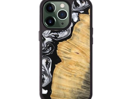 iPhone 13 Pro Wood Phone Case - Beau (Black & White, 745002) Discount