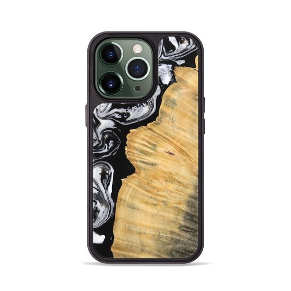 iPhone 13 Pro Wood Phone Case - Beau (Black & White, 745002) Discount