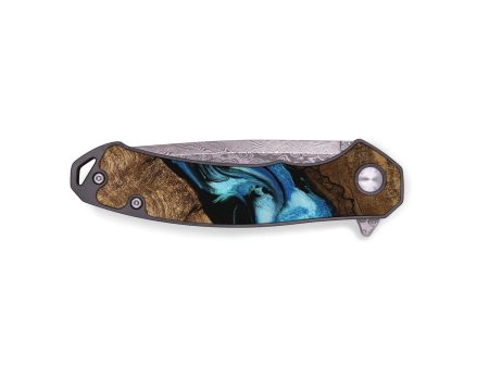 EDC Wood Pocket Knife - Blithe (Blue, 745324) For Cheap