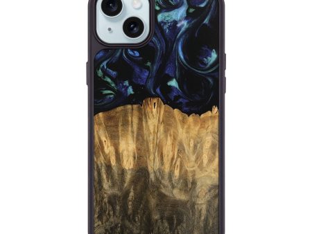 iPhone 15 Plus Wood Phone Case - Carry (Blue, 745169) Sale