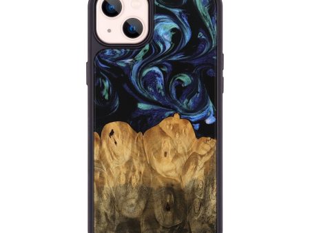 iPhone 14 Plus Wood Phone Case - Treyvon (Blue, 745176) For Sale