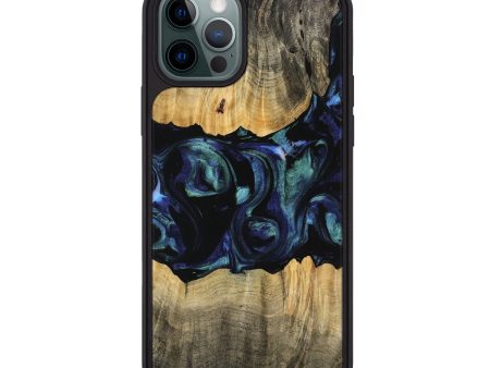 iPhone 12 Pro Max Wood Phone Case - Caresa (Blue, 745156) Sale