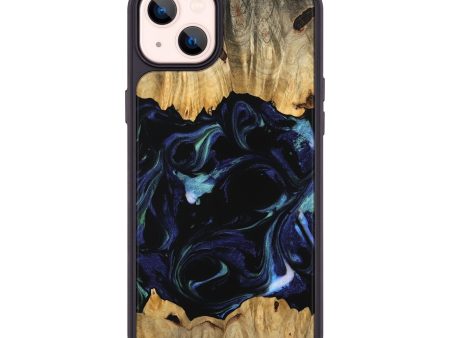 iPhone 14 Plus Wood Phone Case - Shailin (Blue, 745178) Online Hot Sale