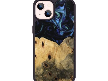 iPhone 14 Wood Phone Case - Deny (Blue, 745147) For Cheap