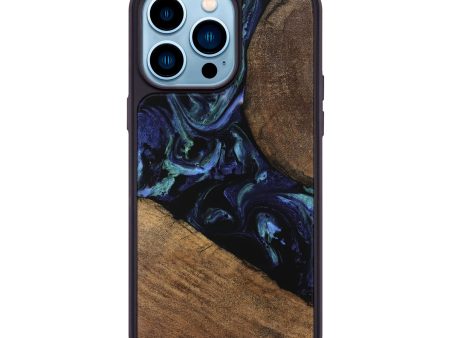 iPhone 14 Pro Max Wood Phone Case - Cezary (Blue, 745179) Fashion