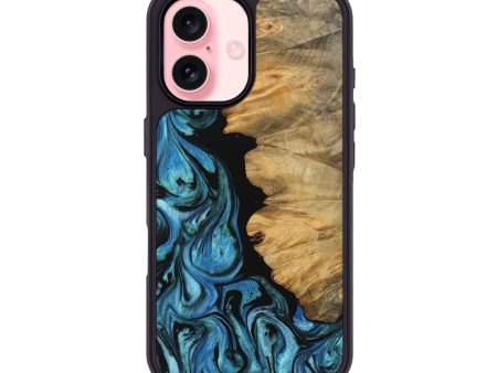 iPhone 16 Wood Phone Case - Chahram (Blue, 745447) Discount