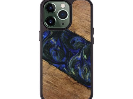 iPhone 13 Pro Wood Phone Case - Mirelle (Blue, 745096) Online