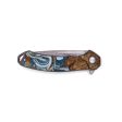 EDC Wood Pocket Knife - Izayah (Teal & Gold, 745312) Hot on Sale