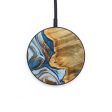 Circle Wood Wireless Charger - Darlyne (Teal & Gold, 745311) For Cheap