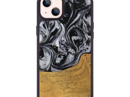 iPhone 14 Plus Wood Phone Case - Macey (Black & White, 745201) Fashion