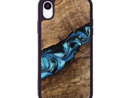 iPhone Xr Wood Phone Case - Blithe (Blue, 745324) Hot on Sale