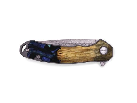 EDC Wood Pocket Knife - Carry (Blue, 745169) Online now