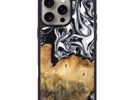 iPhone 16 Pro Max Wood Phone Case - Dominic (Black & White, 745020) Discount