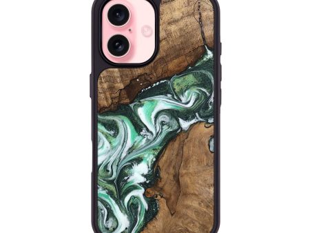 iPhone 16 Wood Phone Case - Aurlie (Green, 745298) Sale