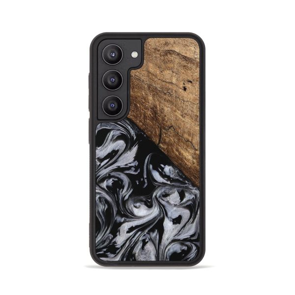 Galaxy S23 Wood Phone Case - Aubree (Black & White, 745187) Online