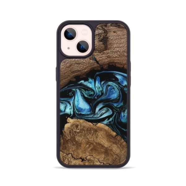 iPhone 14 Wood Phone Case - Devonna (Blue, 745326) Online Sale